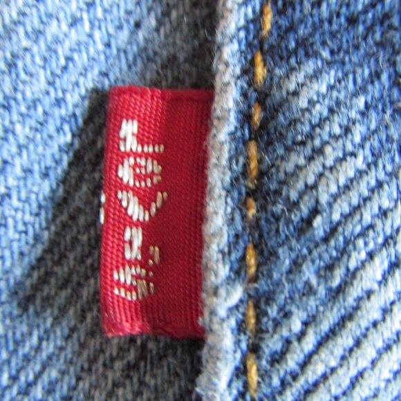 LEVI'S 550 BOY'S SIZE 14 (27 X 27) JEANS RELAXED FIT MEDIUM BLUE DENIM RED TAB - Picture 8 of 13